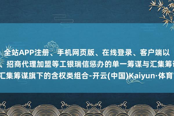 全站APP注册、手机网页版、在线登录、客户端以及发布平台优惠活动信息、招商代理加盟等工银瑞信惩办的单一筹谋与汇集筹谋旗下的含权类组合-开云(中国)Kaiyun·体育官方网站-登录入口