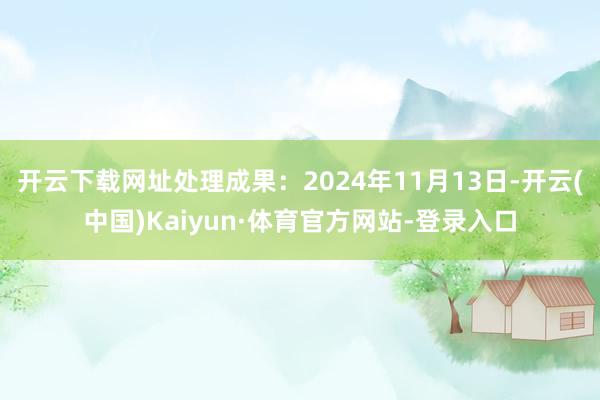 开云下载网址处理成果：2024年11月13日-开云(中国)Kaiyun·体育官方网站-登录入口