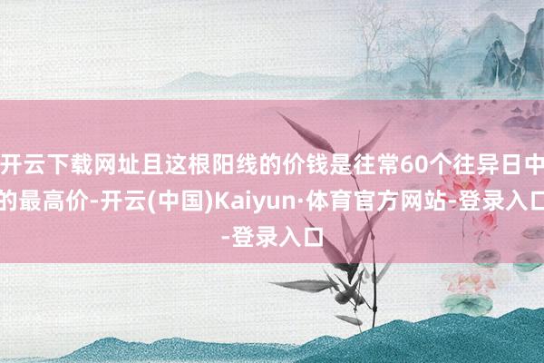 开云下载网址且这根阳线的价钱是往常60个往异日中的最高价-开云(中国)Kaiyun·体育官方网站-登录入口