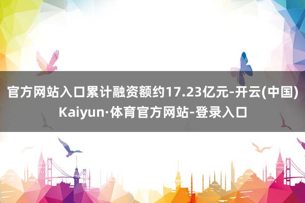官方网站入口累计融资额约17.23亿元-开云(中国)Kaiyun·体育官方网站-登录入口