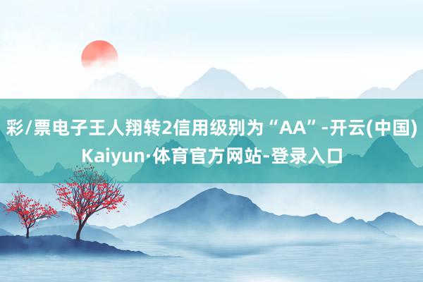 彩/票电子王人翔转2信用级别为“AA”-开云(中国)Kaiyun·体育官方网站-登录入口
